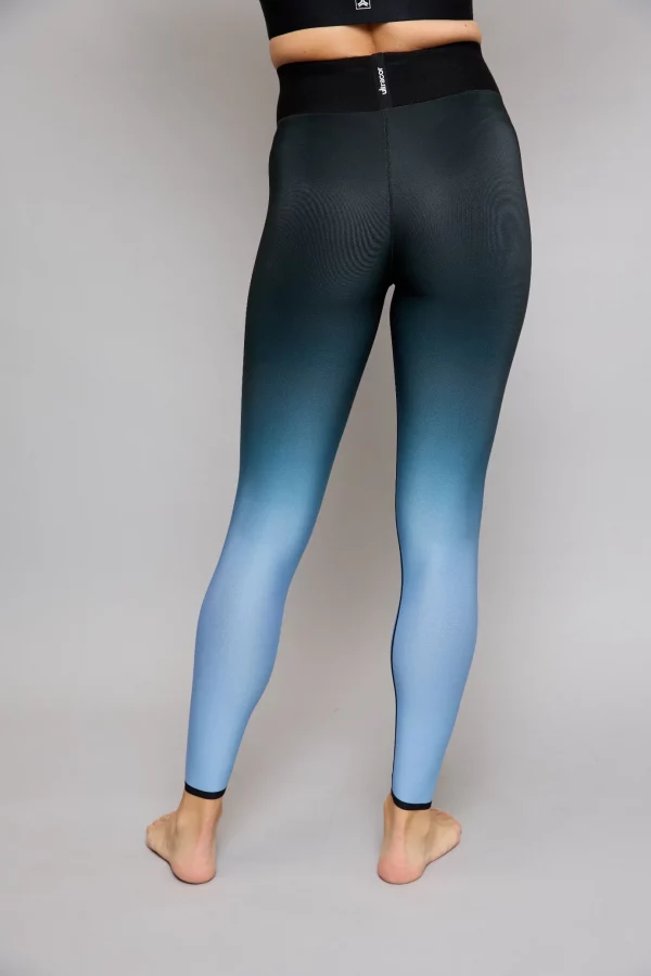 Legging Deslavado Negro a Azul Claro – Ultracor - Talla M - Imagen 2